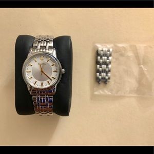 Bulova Women’s Stainless Steel Watch w/ Gold Dials